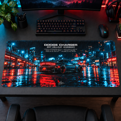 Dodge Charger Hellcat Neon Gece Mouse Pad