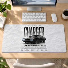 Dodge Charger R/T Beyaz Teknik Tasarım Mouse Pad - Y1005