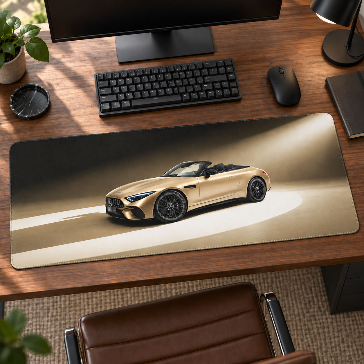 Altın Cabrio Işık Yolu Mouse Pad - Y1012