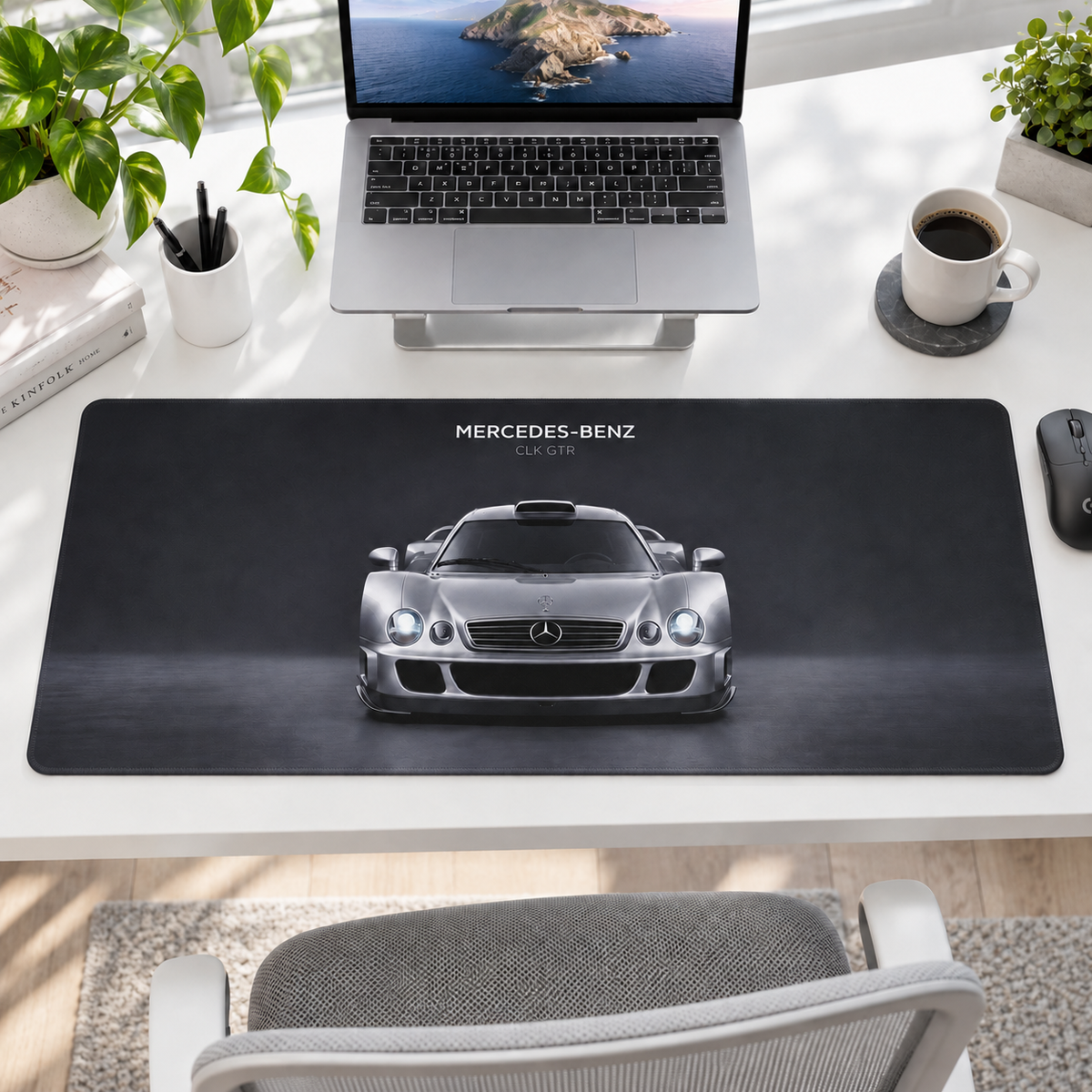Mercedes-Benz CLK GTR Gümüş Ön Görünüm Mouse Pad - Y1028