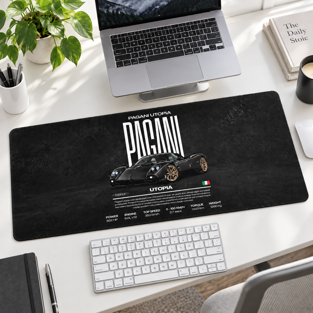 Pagani Utopia Siyah Teknik Tasarım Mouse Pad - Y1033