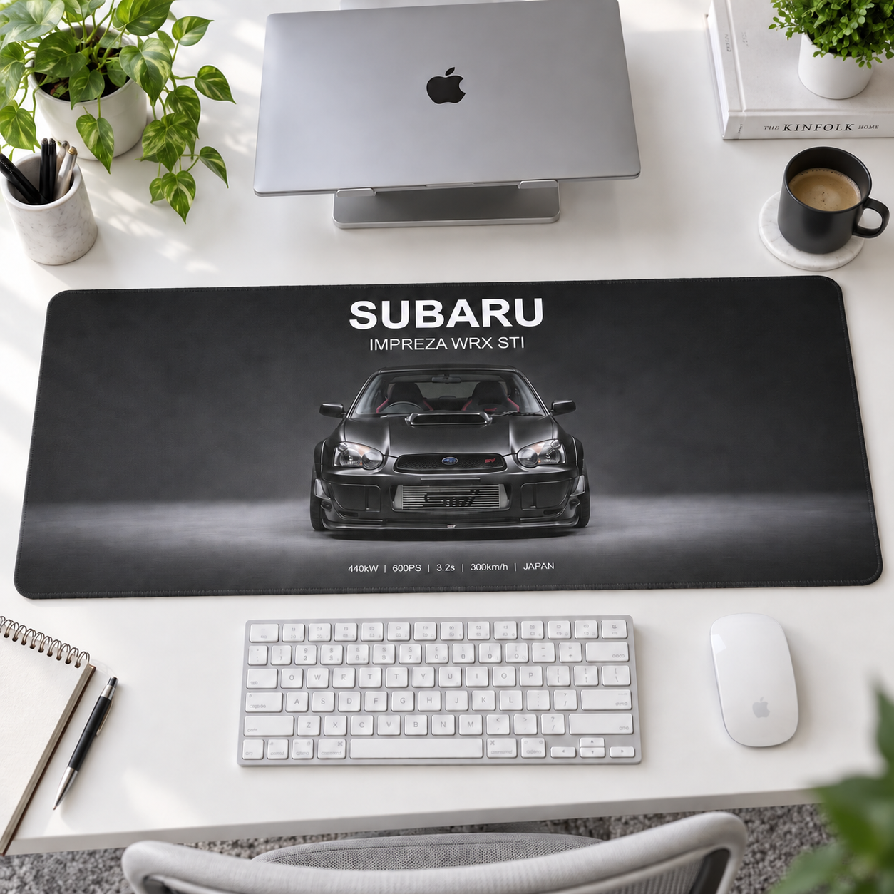 Subaru Impreza WRX STI Siyah Tasarım Mouse Pad - Y1038