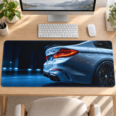 Mavi Spor Sedan Arka Detay Mouse Pad - Y1040