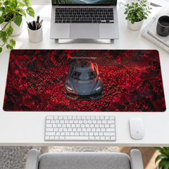 Kızıl Yapraklar Arasında Spor Otomobil Mouse Pad - Y1043