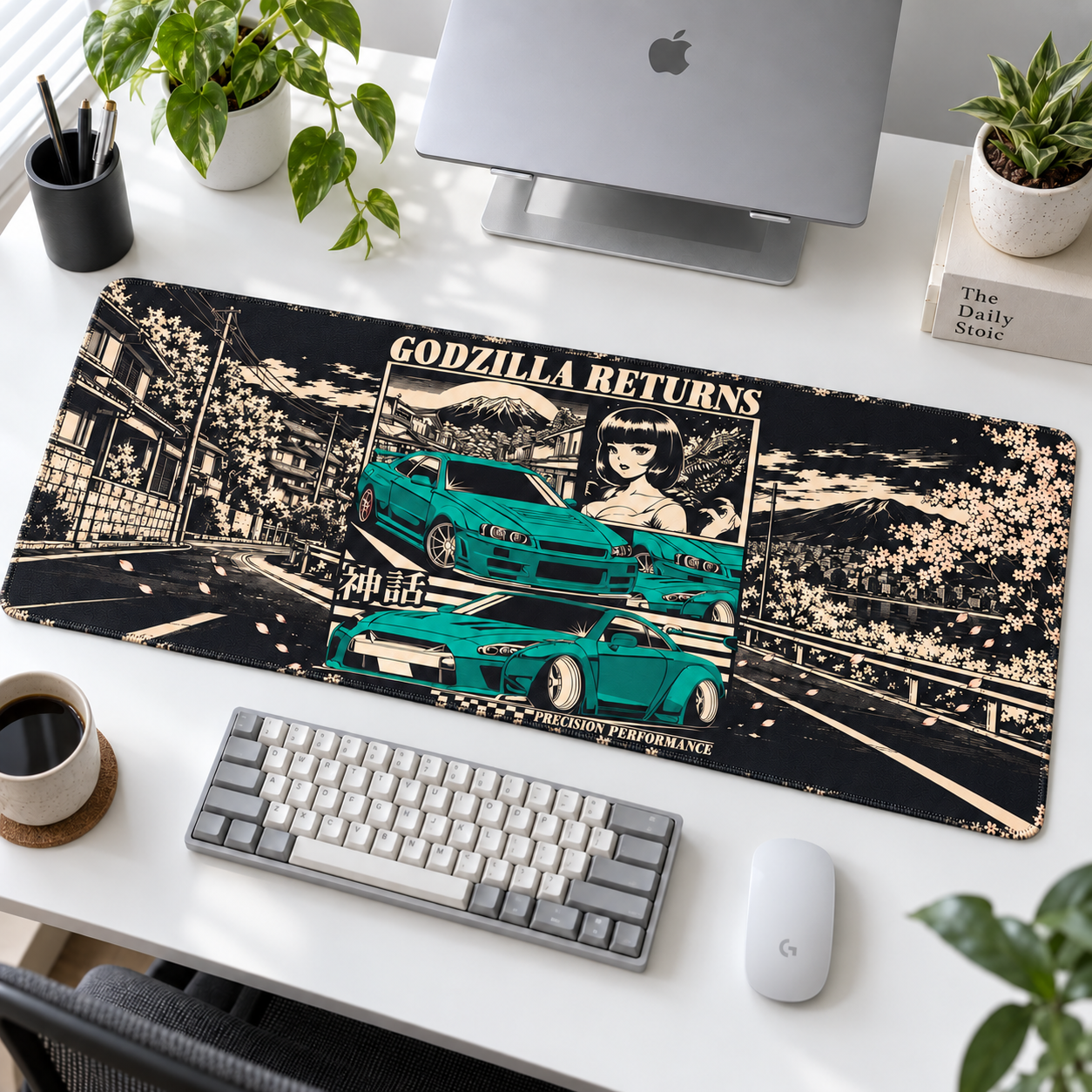 Godzilla Returns Turkuaz JDM Mouse Pad - Y1053