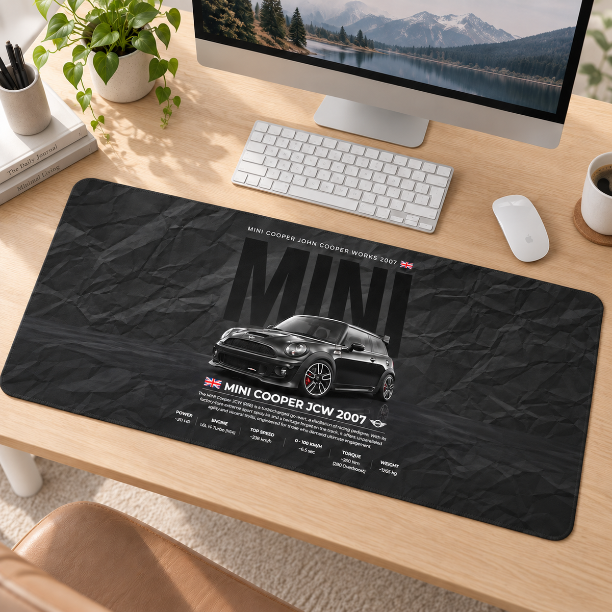 Mini Cooper JCW Siyah Teknik Tasarım Mouse Pad - Y1065