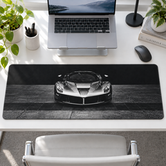 Gümüş Süper Otomobil Karanlık Stüdyo Mouse Pad - Y1078