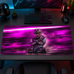 Mor Neon Yarış Pilotu Mouse Pad - Y1086