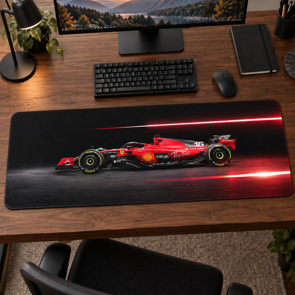 Kırmızı Formula 16 Işık Çizgileri Mouse Pad - Y1087