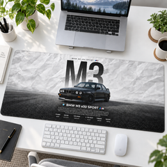 BMW M3 E30 Beyaz Teknik Afiş Mouse Pad - Y1088