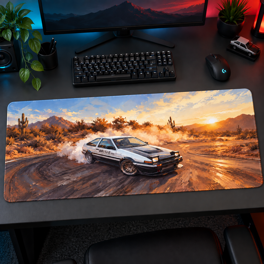 Toyota AE86 Çöl Drift Sahnesi Mouse Pad - Y1091
