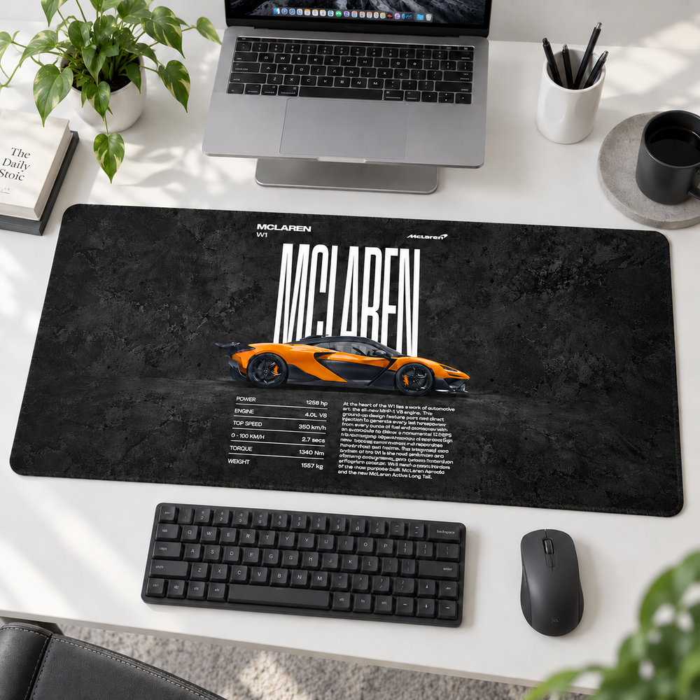McLaren Turuncu Siyah Teknik Afiş Mouse Pad - Y1113