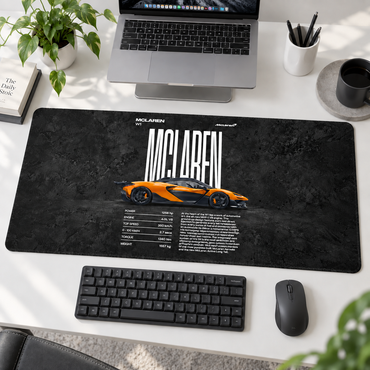 McLaren Turuncu Siyah Teknik Afiş Mouse Pad - Y1113