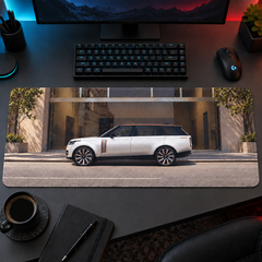 Beyaz SUV Şehir Mimarisi Mouse Pad - Y1136