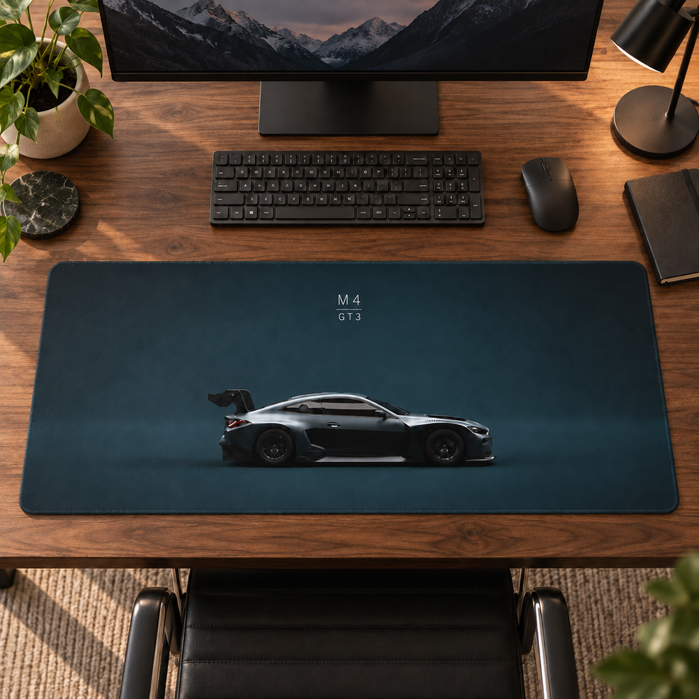 Siyah Spor Otomobil Minimal Profil Mouse Pad - Y1137