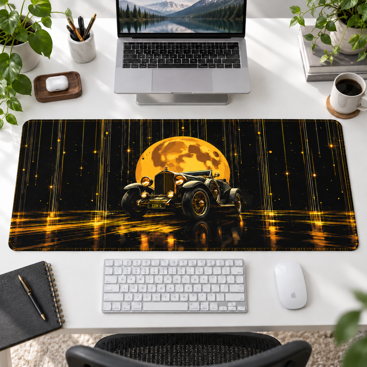 Altın Dolunay Klasik Otomobil Mouse Pad - Y1148