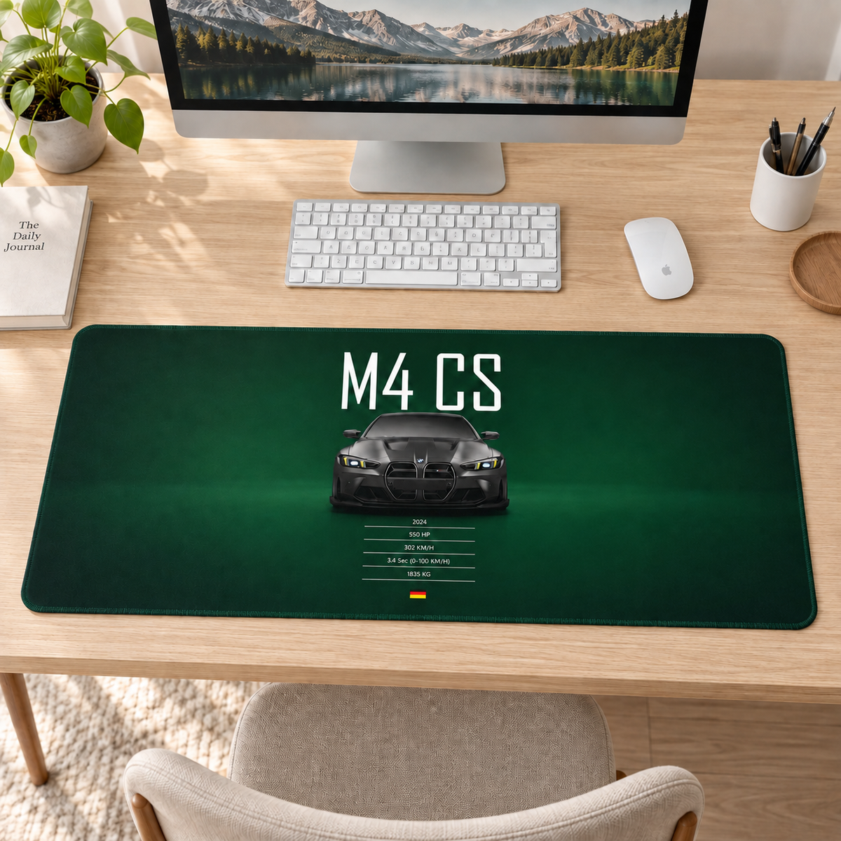 BMW M4 CS Yeşil Teknik Afiş Mouse Pad - Y1150