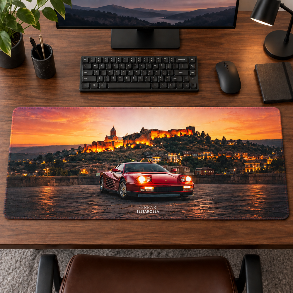 Klasik Spor Otomobil Akşam Manzarası Mouse Pad - Y1177