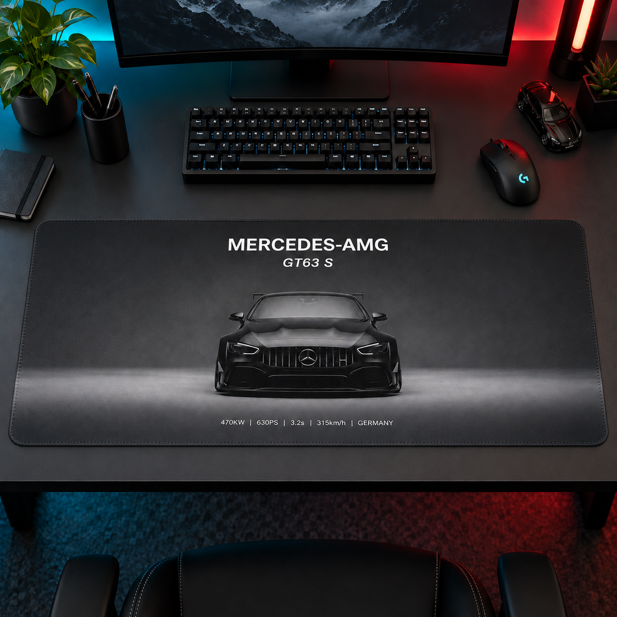 Mercedes-AMG GT63 S Siyah Stüdyo Mouse Pad - Y1191