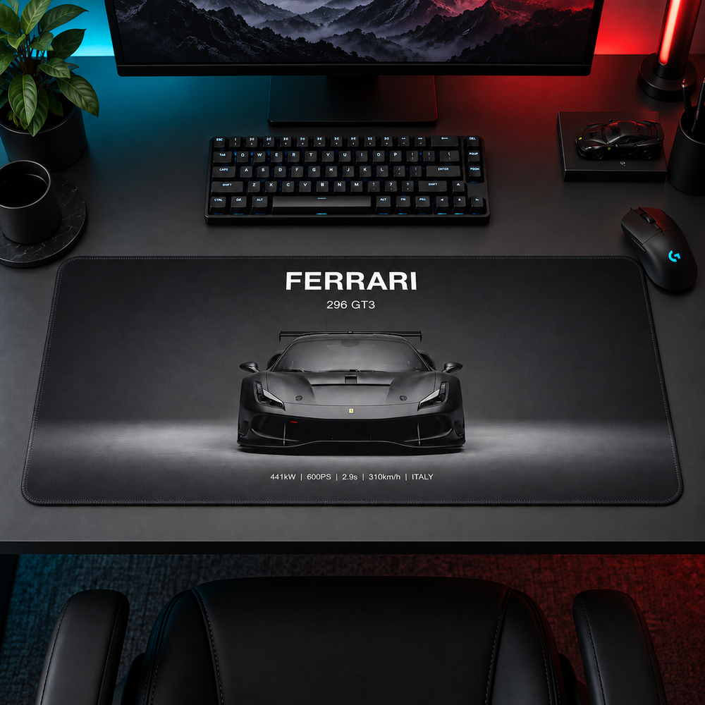 Ferrari Gri Ön Görünüm Mouse Pad - Y1201
