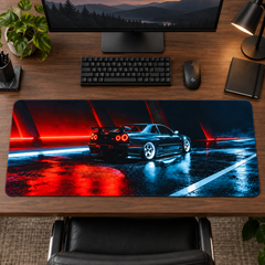 Mavi Spor Otomobil Kırmızı Işıklar Mouse Pad - Y1217