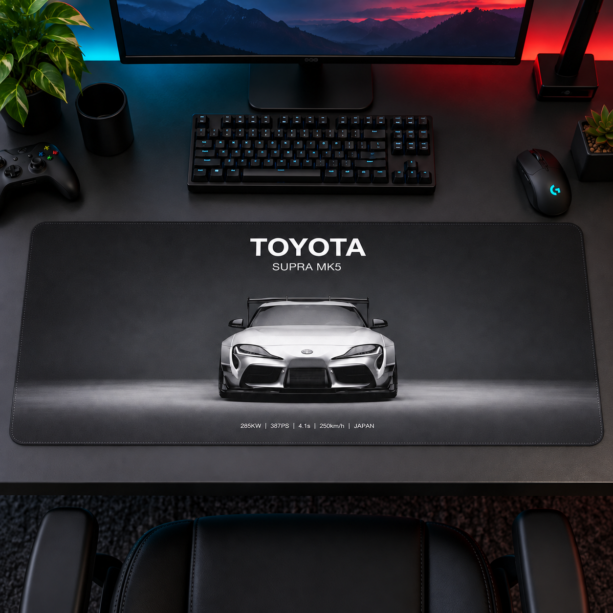 Toyota Supra MK5 Gümüş Stüdyo Mouse Pad - Y1221
