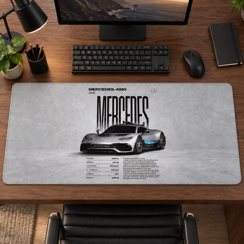 Mercedes Gümüş Teknik Afiş Mouse Pad - Y1227