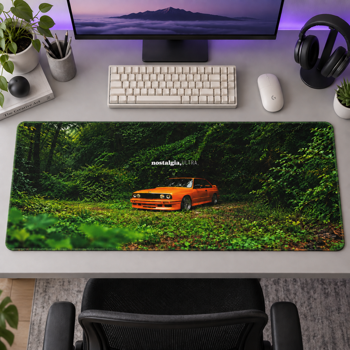 Yeşil Ormanda Turuncu Klasik Mouse Pad - Y1234