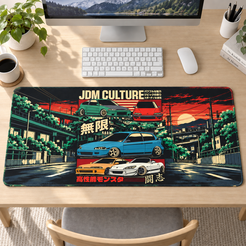 JDM Culture Renkli Sokak Afişi Mouse Pad - Y1235