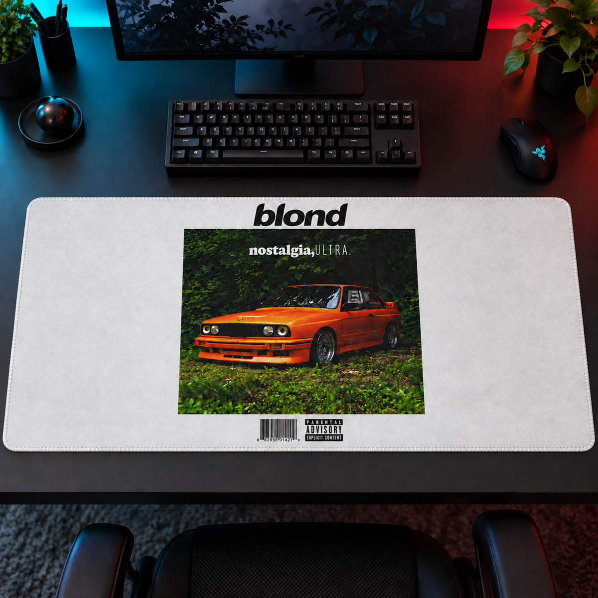 Turuncu Klasik Nostalji Afişi Mouse Pad - Y1241