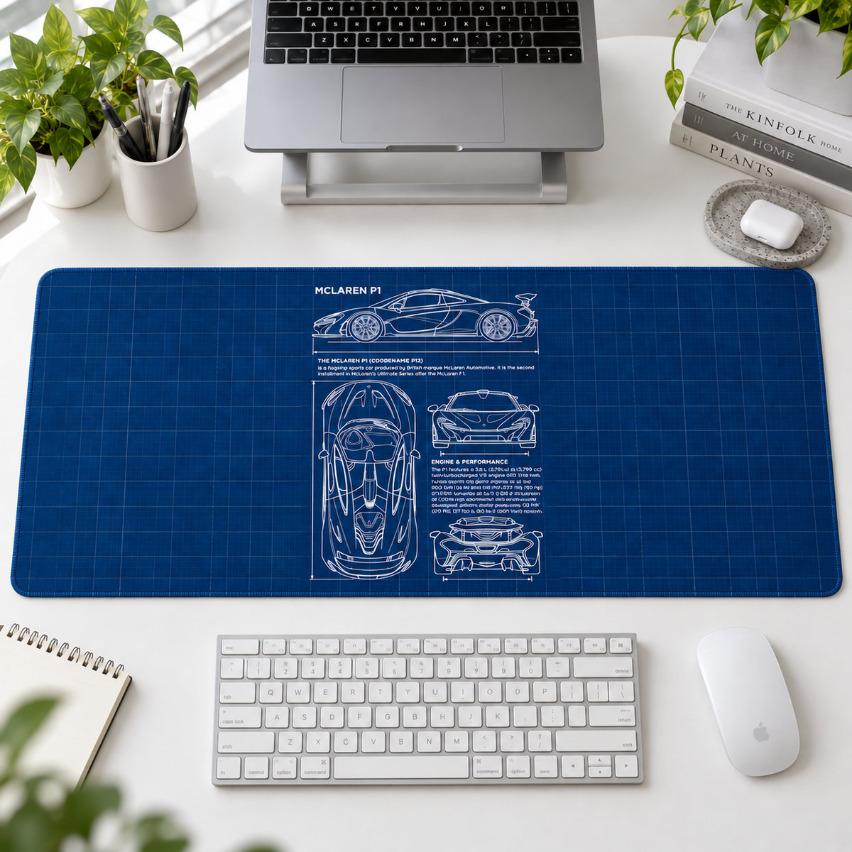 McLaren P1 Mavi Teknik Plan Mouse Pad - Y1243