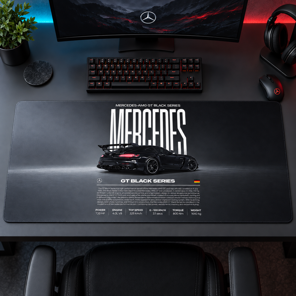 Mercedes GT Black Series Teknik Afiş Mouse Pad - Y1276