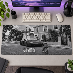 Siyah Beyaz Süper Otomobil Rüyası Mouse Pad - Y1284