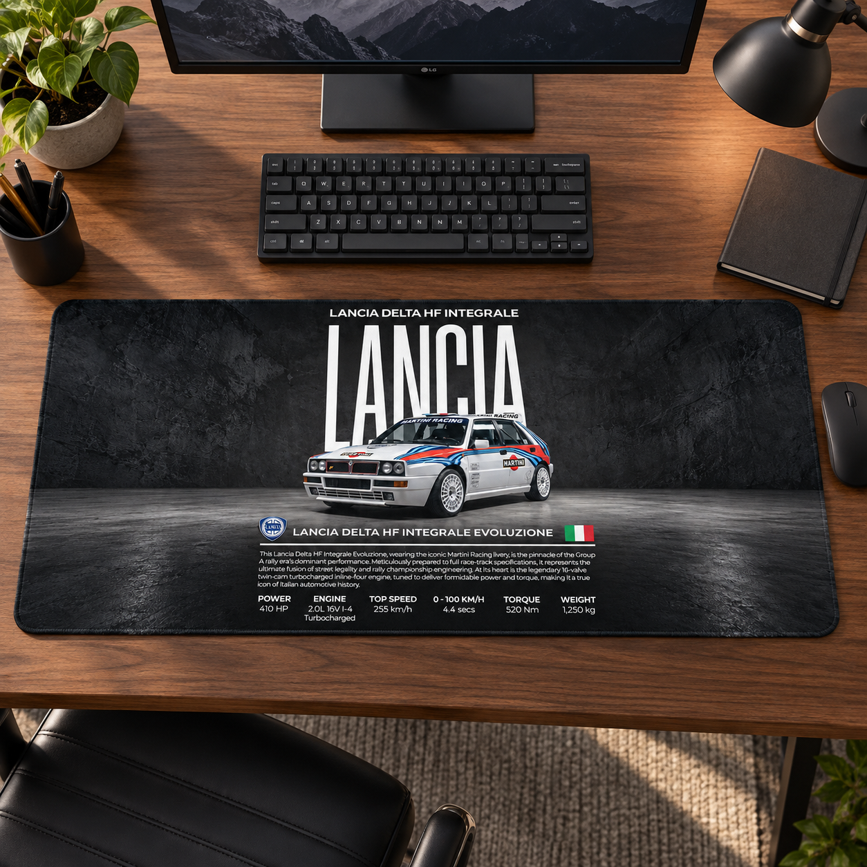 Lancia Delta Integrale Ralli Afişi Mouse Pad - Y1292