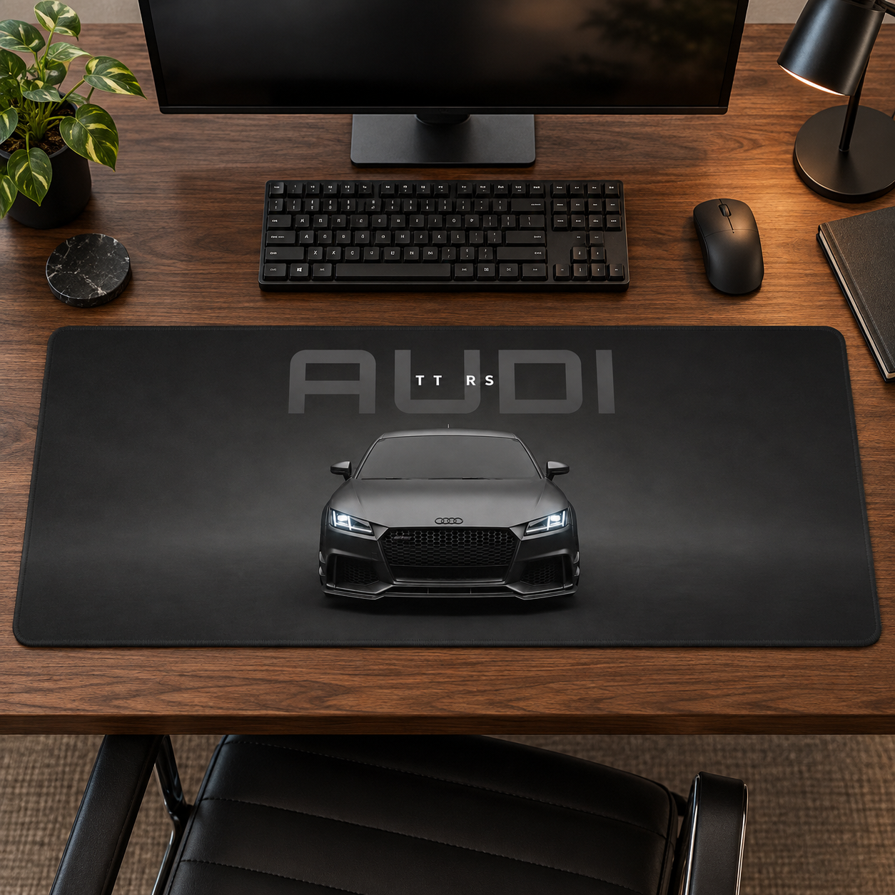 Audi Koyu Gri Ön Görünüm Mouse Pad - Y1342