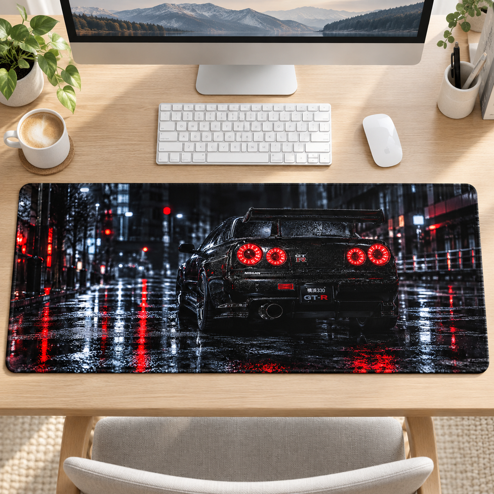 Skyline Kırmızı Stop Işıkları Mouse Pad - Y1345