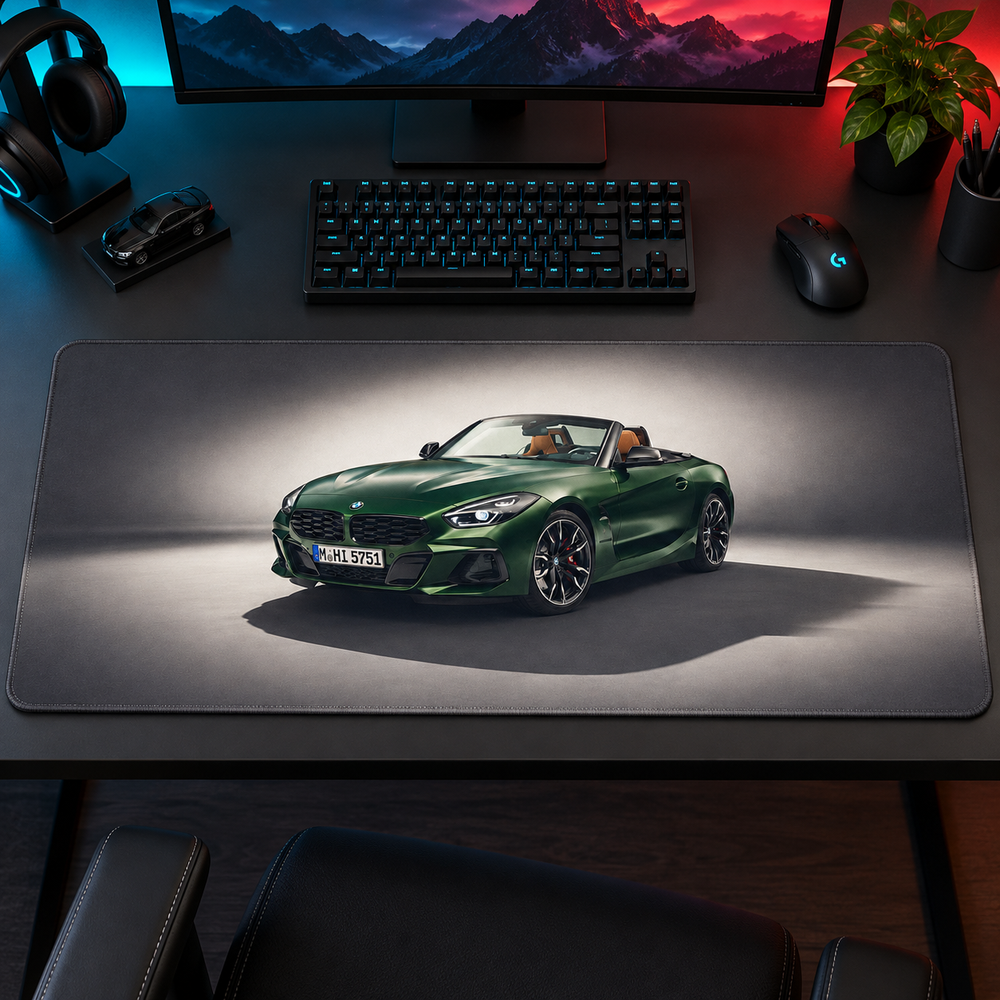 Yeşil Cabrio Stüdyo Işıkları Mouse Pad - Y1366