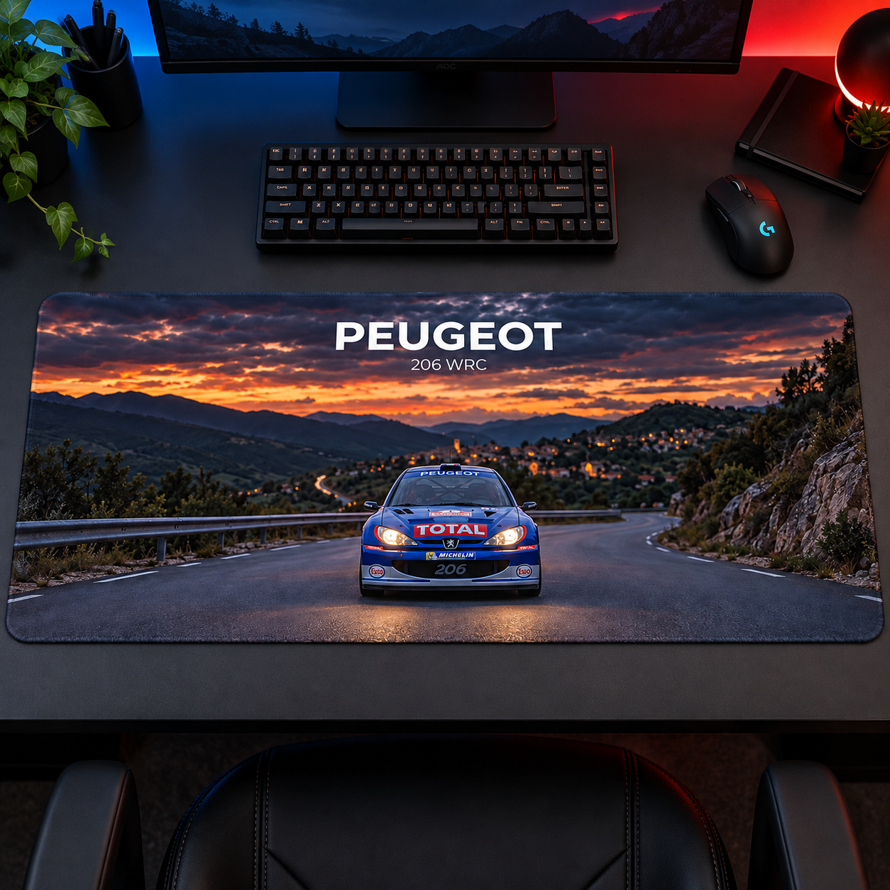 Peugeot Ralli Gün Batımı Mouse Pad - Y1376