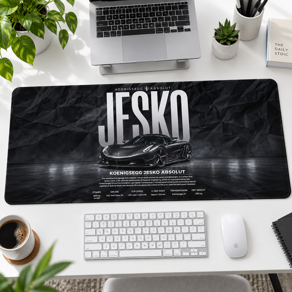 Koenigsegg Jesko Absolut Siyah Afiş Mouse Pad - Y1378