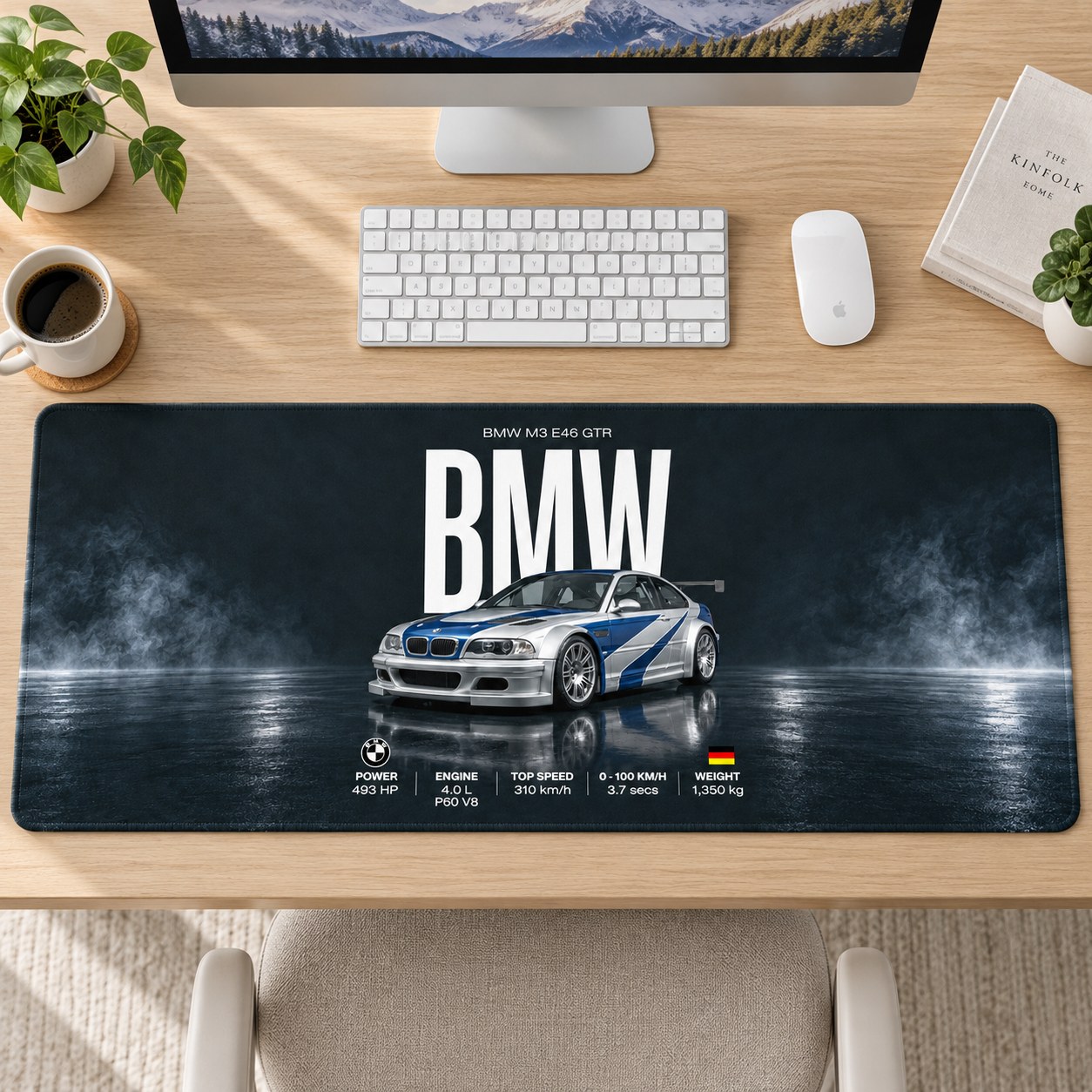 BMW Yarış Efsanesi Teknik Afiş Mouse Pad - Y1380