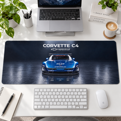 Corvette C4 Mavi Ön Görünüm Mouse Pad - Y1388