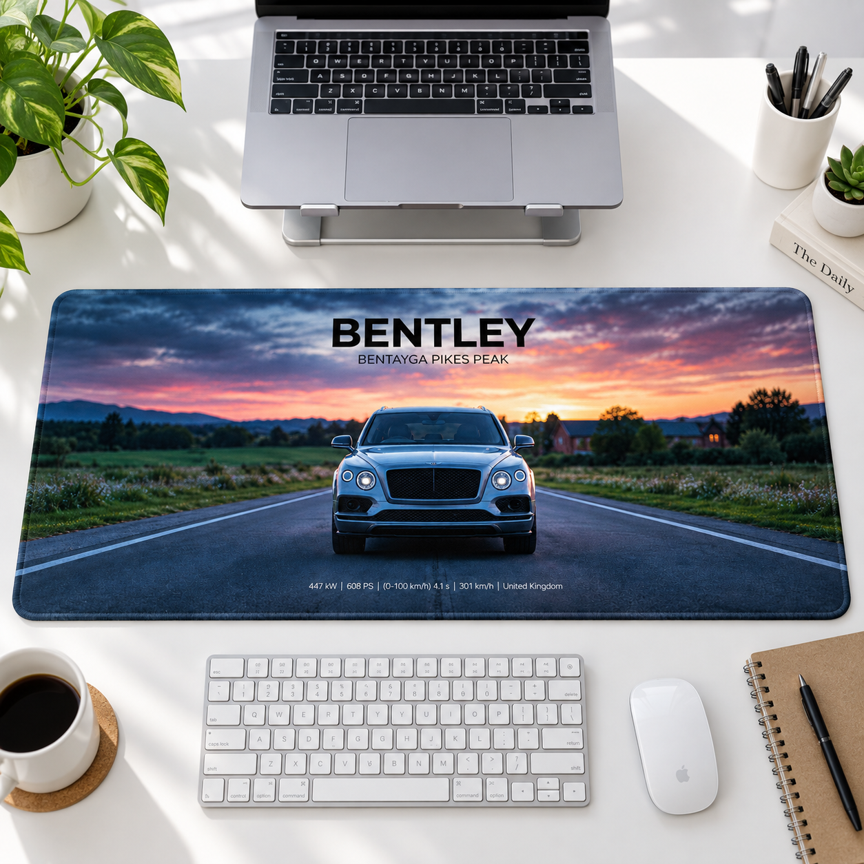 Bentley Gün Batımı Yolu Mouse Pad - Y1398
