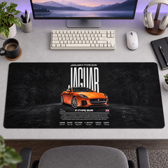 Jaguar F-Type Turuncu Teknik Afiş Mouse Pad - Y1399