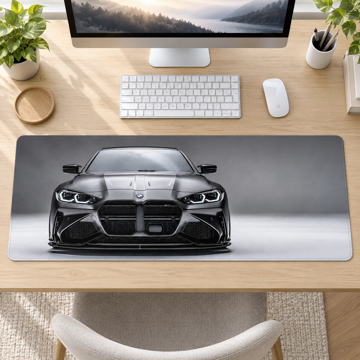 BMW Gri Ön Detay Mouse Pad - Y1400