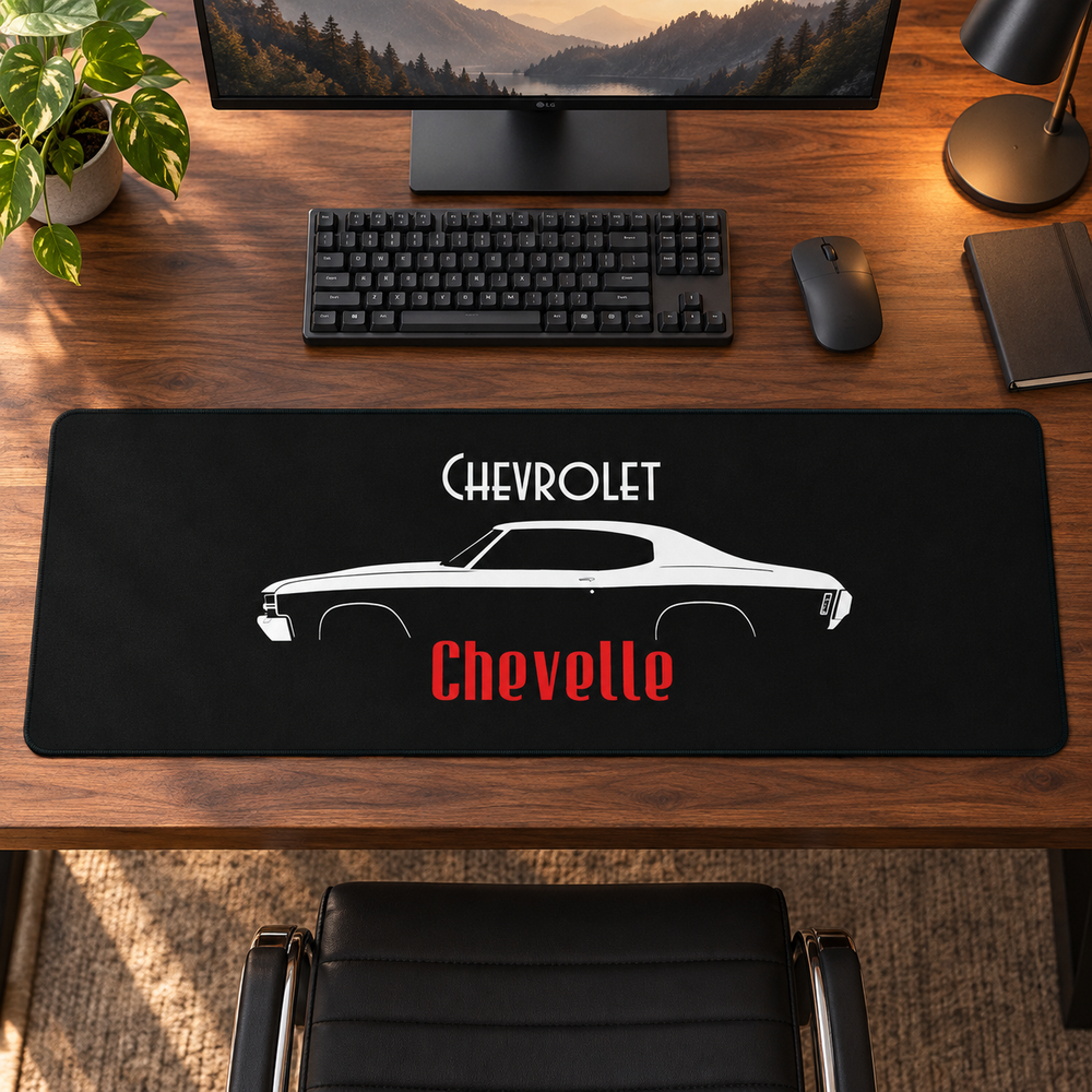 Chevrolet Chevelle Beyaz Siluet Mouse Pad - Y1407