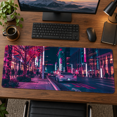 Neon Sakura Şehir Caddesi Mouse Pad - Y1412