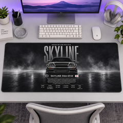 Nissan Skyline R34 GT-R Dumanlı Afiş Mouse Pad - Y1414