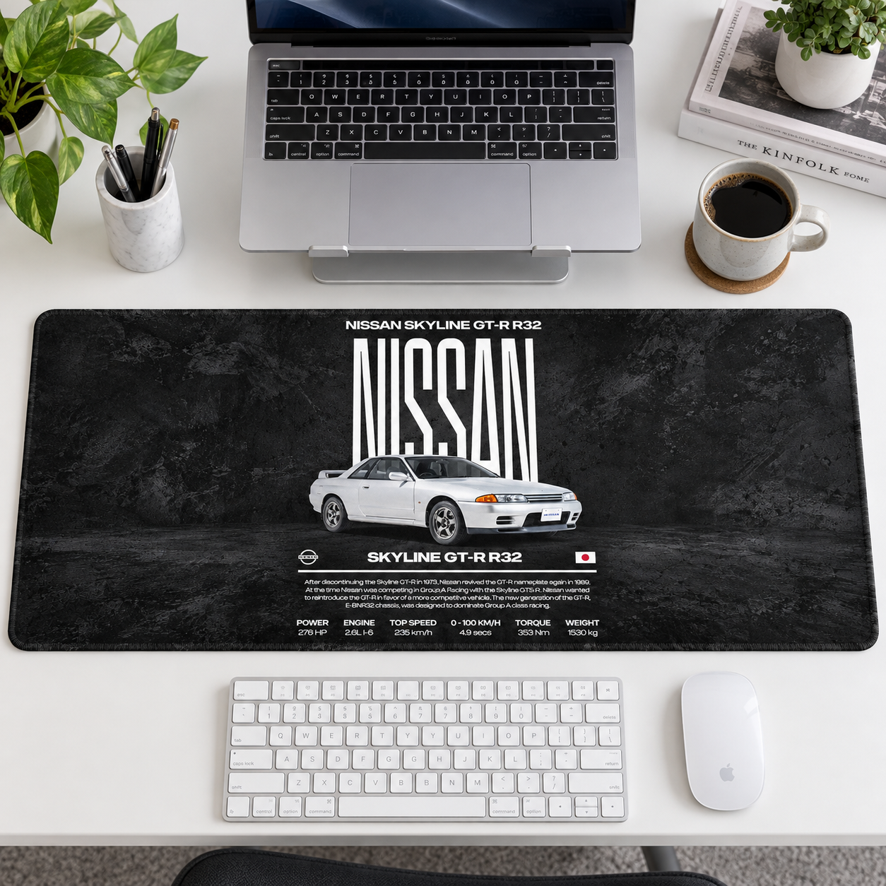 Nissan Skyline GT-R R32 Teknik Afiş Mouse Pad - Y1448