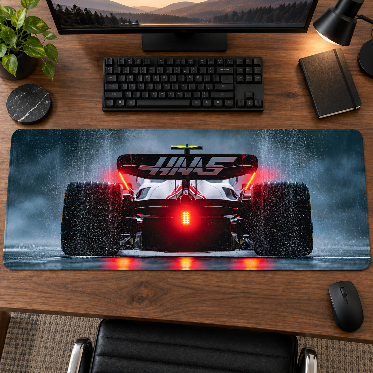 Haas Formula Yağmurlu Pist Mouse Pad - Y1462