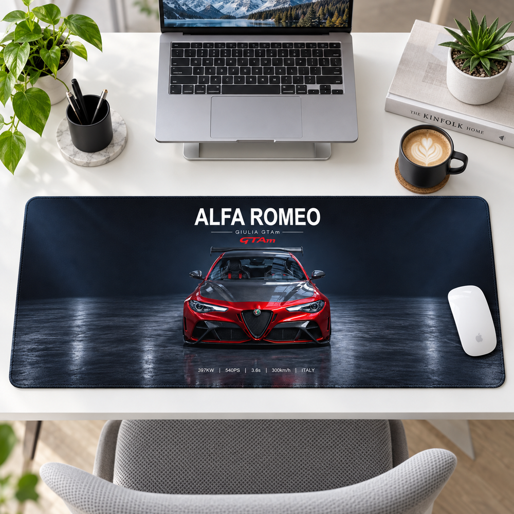 Alfa Romeo Kırmızı Stüdyo Mouse Pad - Y1483